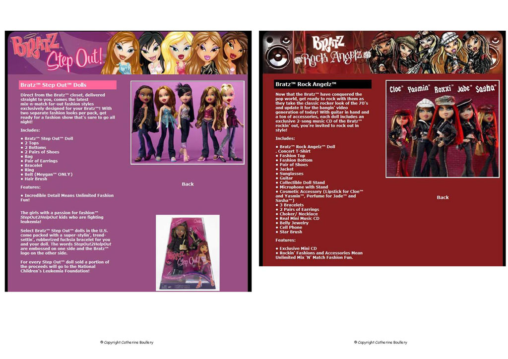 Bratz Catalogues